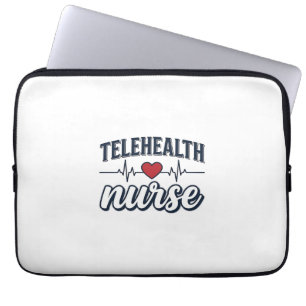 Telehealth Sjuksköterska Hjärtbeat Vintage T-Shirt Laptop Fodral