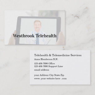Telehealth Telemedicine Services Business Visitkort