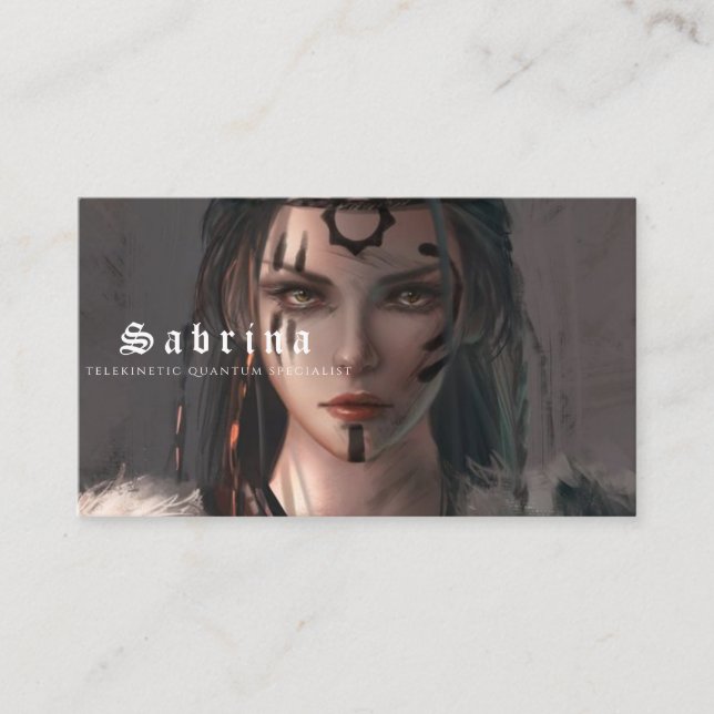 telekinetiskt kvantspecialistaffärskort visitkort (Framsida)