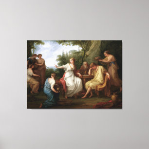 Telemachus-sändare av Angelika Kauffmann Canvastryck