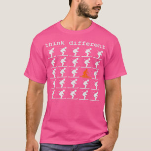 Telemark Hoppa över frigör din Tänka från annan da T Shirt