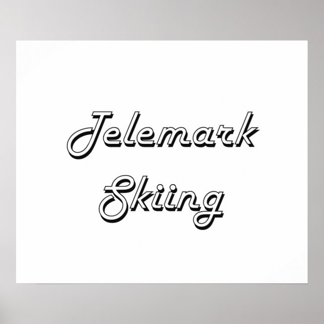 Telemark hoppar över klassisk Retro-design Poster (Framsidan)