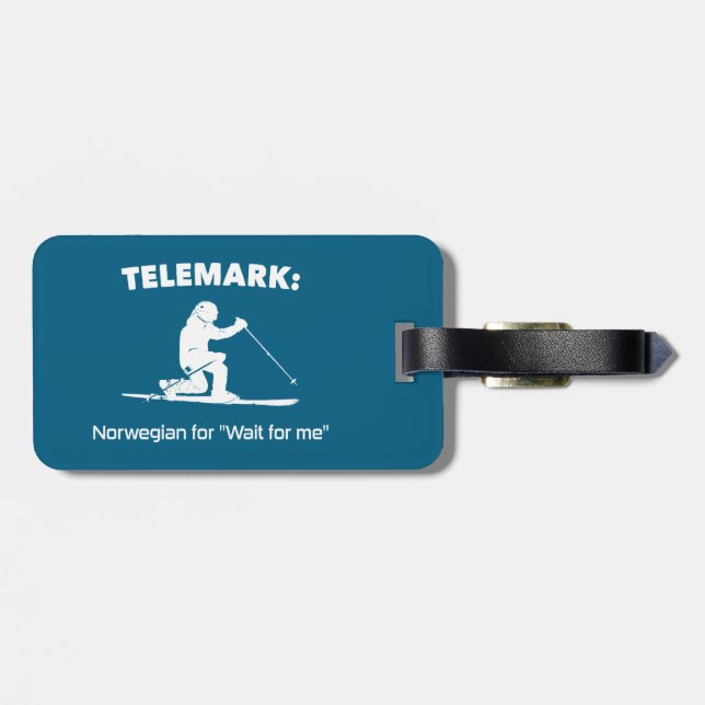 Telemark: norska for "wait for Me" Bagagebricka (Baksida Vågrät)