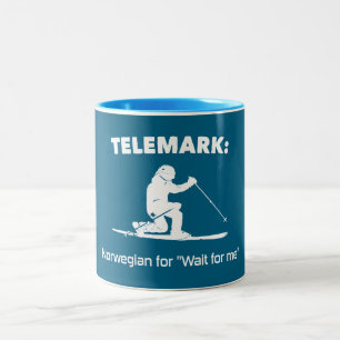 Telemark: norska for "wait for Me" Två-Tonad Mugg