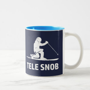 Telemark skidåkningsnobb Två-Tonad mugg