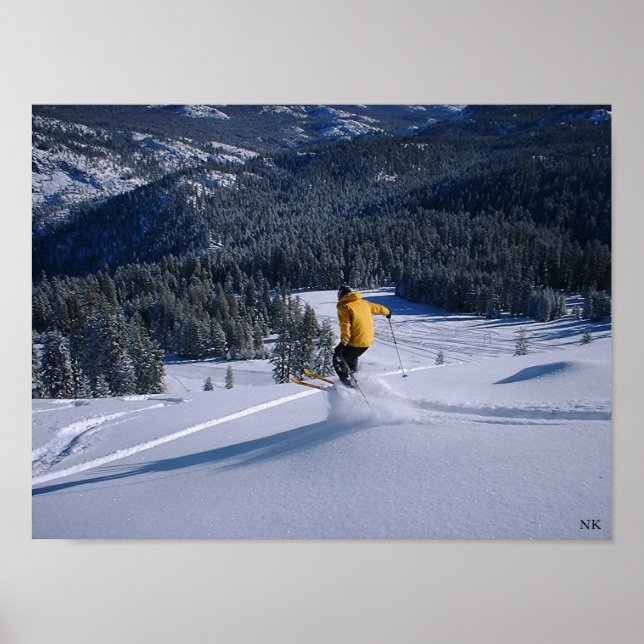 Telemark Skiier tar flyget Poster (Framsidan)