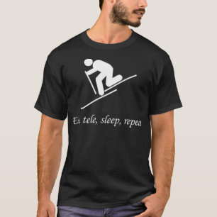 Telemark skiing Eat Tele-viloläge Upprepat Skiing T Shirt