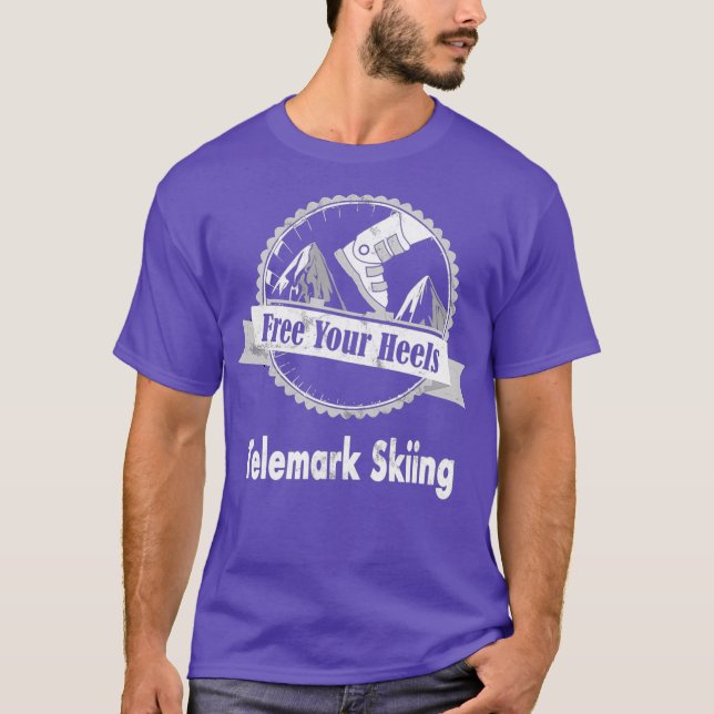 Telemark Skiing kostnadsfritt Hälsans Tänka är ann T Shirt (Framsida)