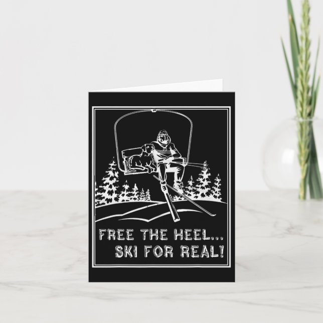 Telemark skiing Shirt frigör hjullåsen för reella  Kort (Framsida)