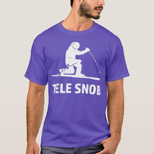Telemark Skiing Snob T Shirt (Framsida)