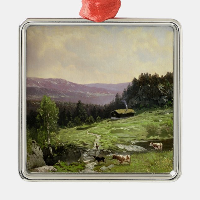 Telemark södra norge julgransprydnad metall (Framsidan)