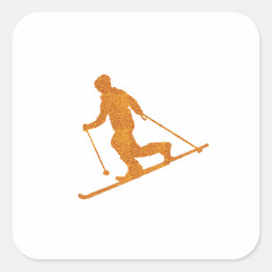 Telemarking Fyrkantigt Klistermärke