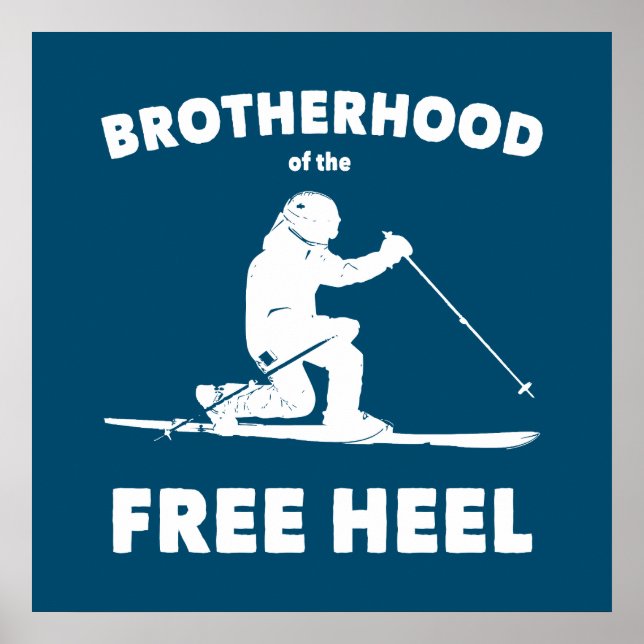 Telemarkskidåkning Brödraskap För Den Fria Hälen Poster (Framsidan)