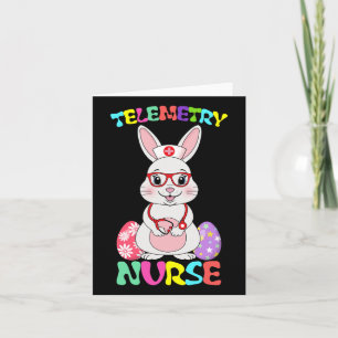 Telemetry Nurse Bunny Påsk Day Stethoscope Gles Kort
