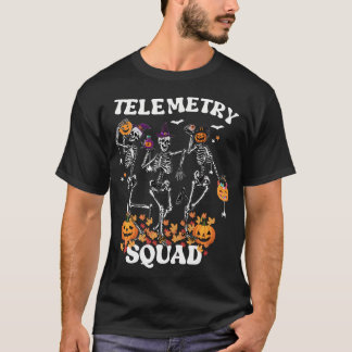 Telemetry Nurse Squad Medical Nursing Skeleton Dan T Shirt