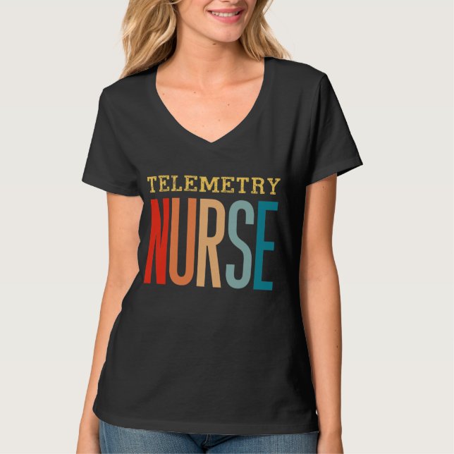 Telemetry Nurse T Shirt (Framsida)