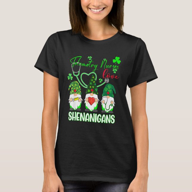 Telemetry Nurses Kärlek Shenanigans Funny Gnome St T Shirt (Framsida)
