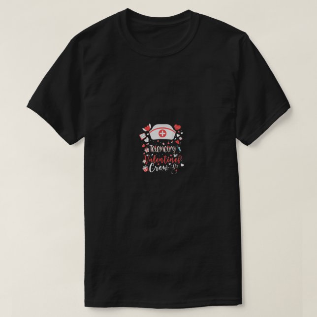 Telemetry Valentiness Nurse Crew Family Group Nurs T Shirt (Design framsida)