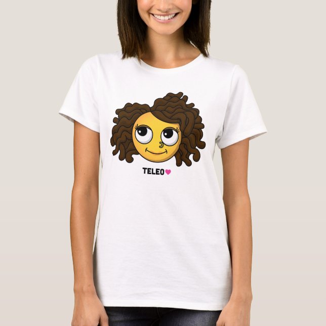TELEO Emoji (det är Avslutat) Anpassningsbar Kvinn T Shirt (Framsida)
