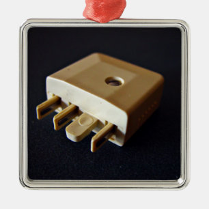 Telephone pluggar till den standarda adapteren julgransprydnad metall