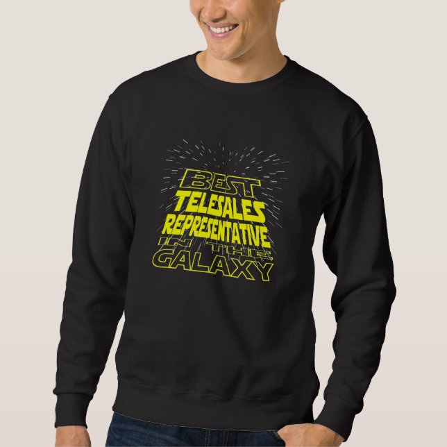 Telesäljare  Cool Galaxy Jobb Lång Ärmad Tröja (Framsida)