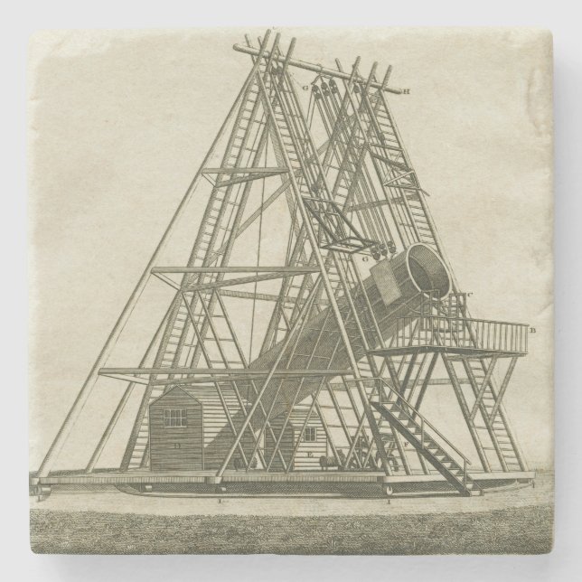 Telescope Antique SCIENCE-UTRUSTNING 1800-TALET Stenunderlägg (Framsidan)