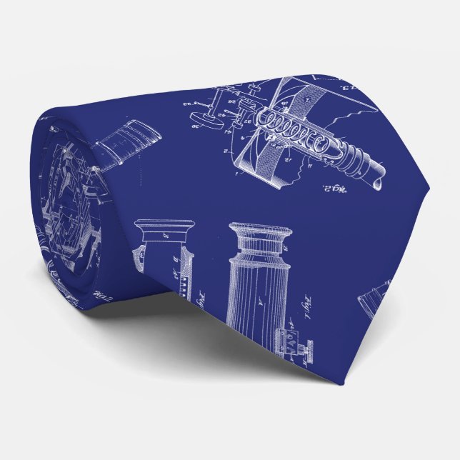 Telescope Blueprints Neck Tie Slips (Rullad)