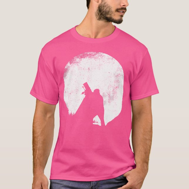 Telescope the Space Kärlek Astronomy T Shirt Scien (Framsida)