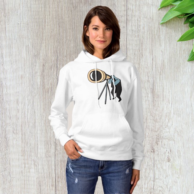 Telescope Womens Hoodie T Shirt (Skapare uppladdad)