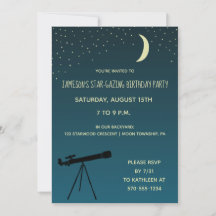 Teleskop, astronomiserad Födelsedagsfest