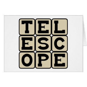 Teleskop, astronomiskt instrument hälsningskort
