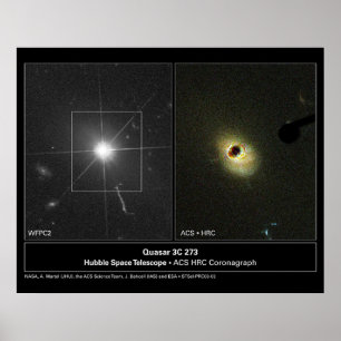 Teleskop för Quasar 3C 273 Hubble Poster