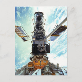 Teleskop och astronauter vykort