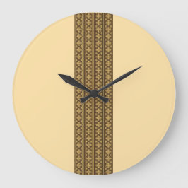 Telet Cross Pendant-Beign on brown Stor Klocka