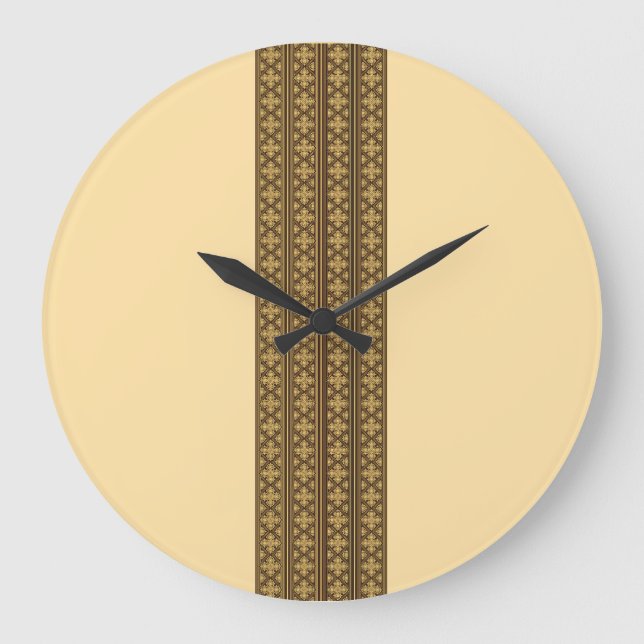 Telet Cross Pendant-Beign on brown Stor Klocka (Framsida)