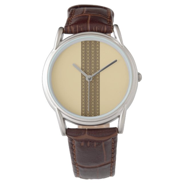 Telet-korshänge - Brun Armbandsur (Framsida)