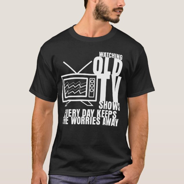 Television 90-tal 80-tal RetroV rolig T Shirt (Framsida)