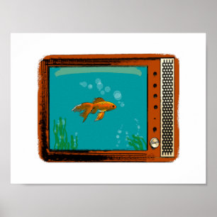 Television av fisketankar poster