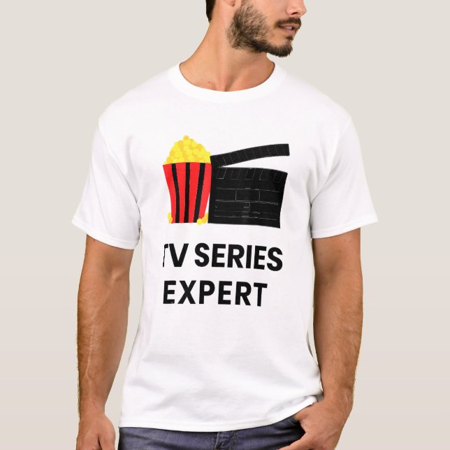 Television Show Binge Watch Tv Series Expert Food  T Shirt (Framsida)