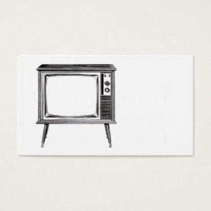 Television TV Set Retro Golv Console Visitkort