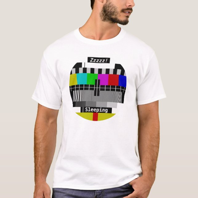 Television - tvstativ testar by kortet tee shirt (Framsida)