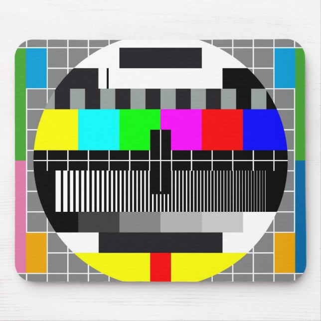 televisionen testar skärmen musmatta (Framsidan)