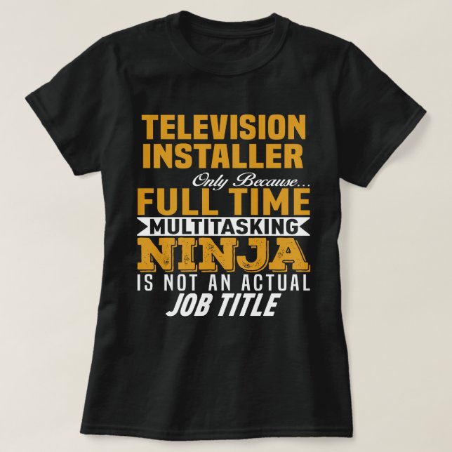 Televisionsinstallatör T Shirt (Design framsida)