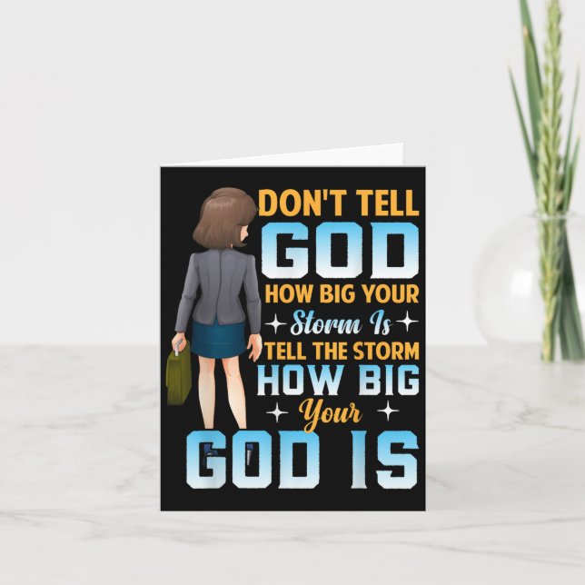 Tell The How Big Your God Is - Christian Motivatio Kort (Framsida)