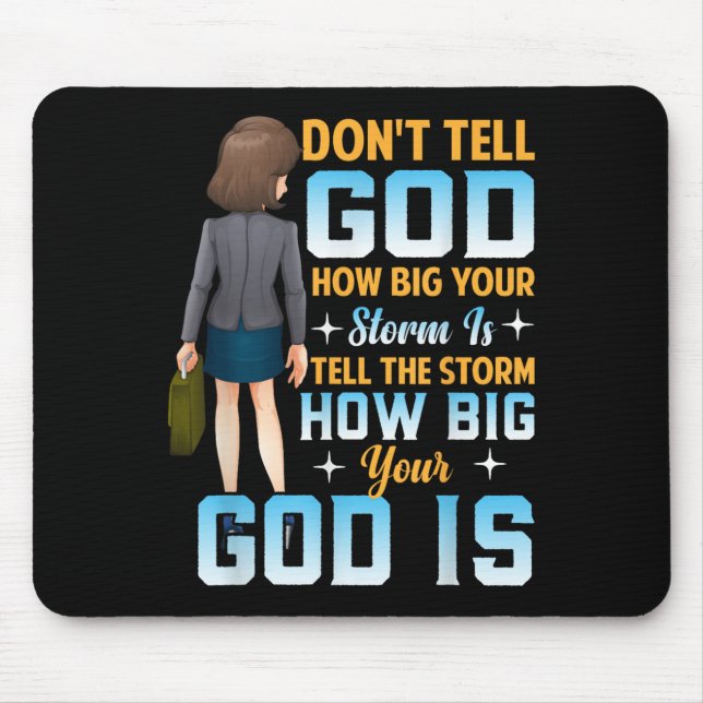 Tell The How Big Your God Is - Christian Motivatio Musmatta (Framsidan)