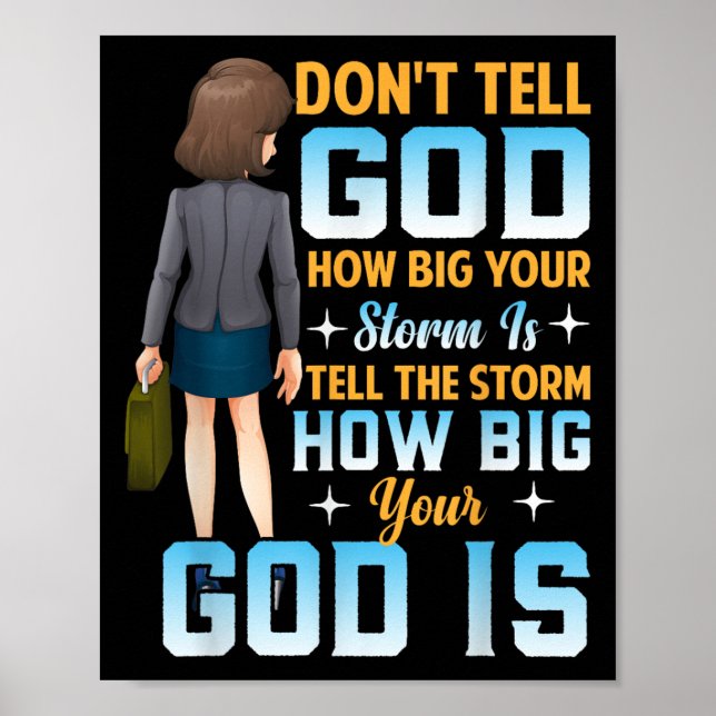 Tell The How Big Your God Is - Christian Motivatio Poster (Framsidan)