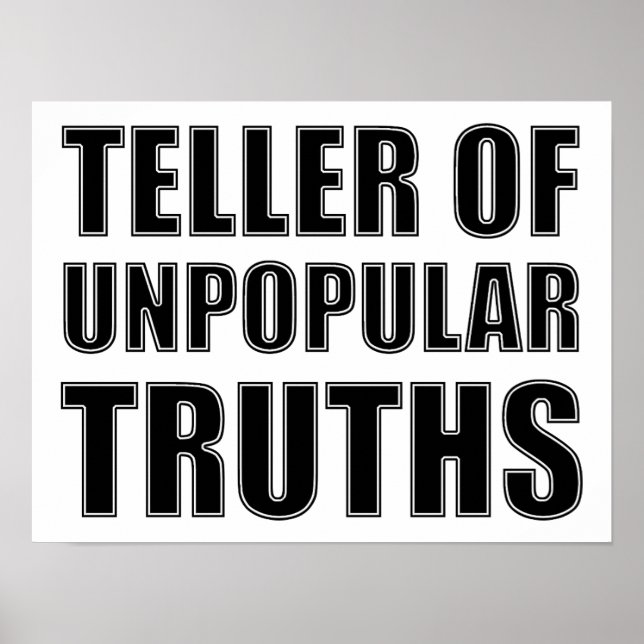 Teller av Unpopulär Truths Funny Poster (Framsidan)