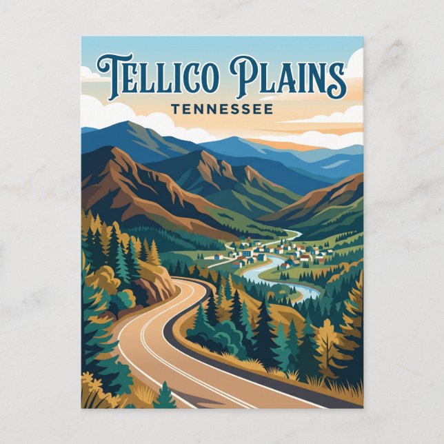 Tellico Plains USA Vykort (Framsida)