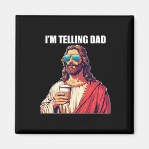 Telling Pappa Shirt Funny Religiösa Christian Je Magnet