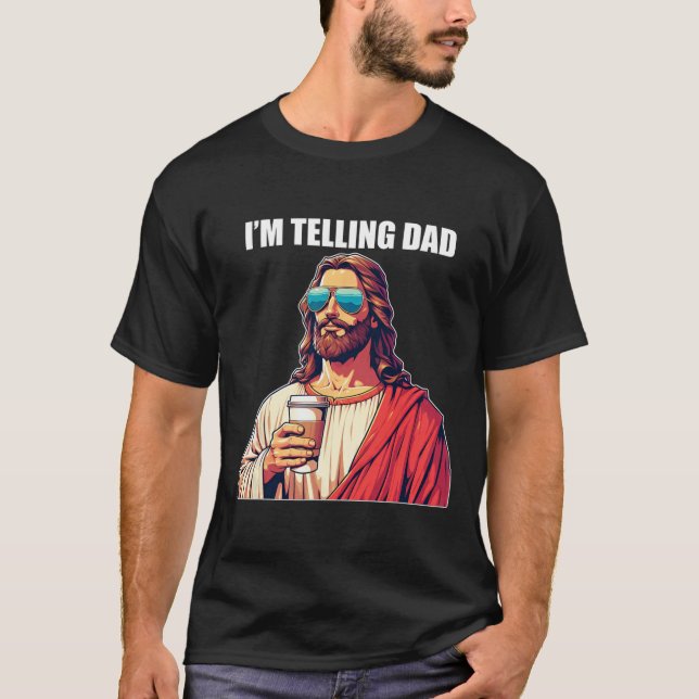 Telling Pappa Shirt Funny Religiösa Christian Je T (Framsida)